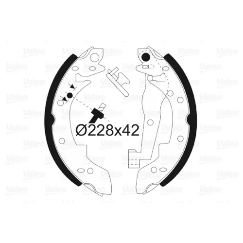 Sada brzdových čeľustí VALEO 562074