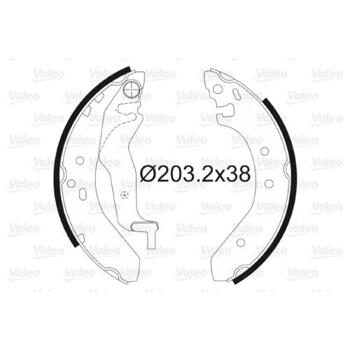 Sada brzdových čeľustí VALEO 562087