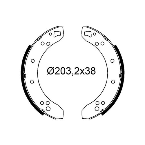 Sada brzdových čeľustí VALEO 564320