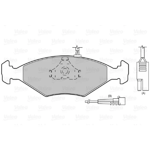 Sada brzdových platničiek kotúčovej brzdy 598423 /VALEO/ - obr. 1