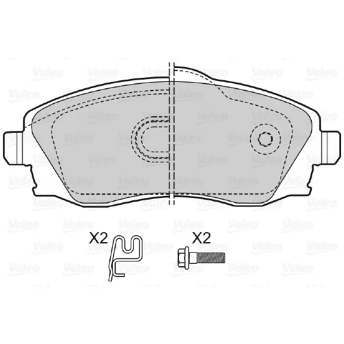 Sada brzdových platničiek kotúčovej brzdy 598456 /VALEO/ - obr. 1