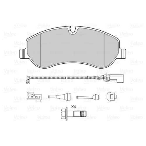 Sada brzdových platničiek kotúčovej brzdy 601559 /VALEO/ - obr. 1