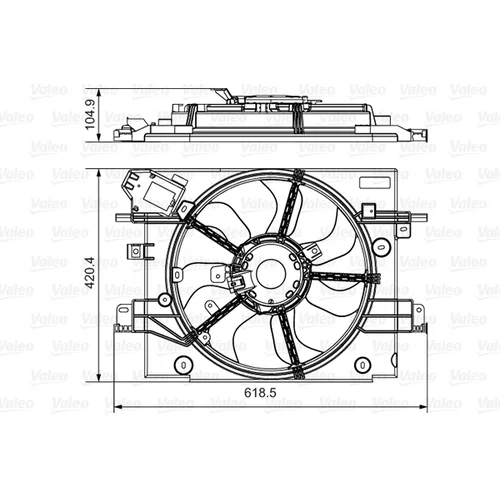 Ventilátor chladenia motora VALEO 696880