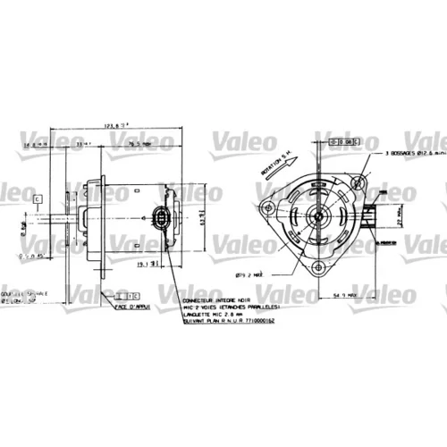 Elektromotor vetráka chladiča VALEO 698084