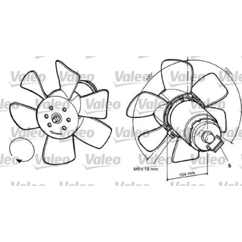 Ventilátor chladenia motora VALEO 698368