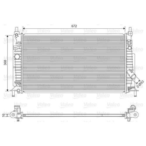 Chladič motora 701613 /VALEO/
