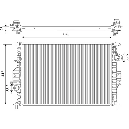 Chladič motora VALEO 701765