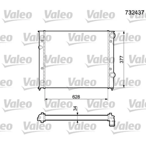 Chladič motora VALEO 732437