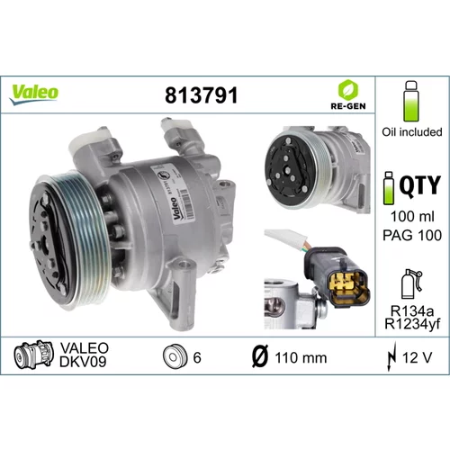 Kompresor klimatizácie 813791 /VALEO/