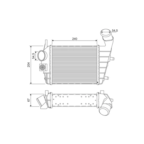 Chladič plniaceho vzduchu 817861 /VALEO/