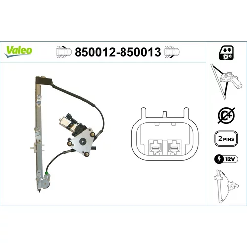 Mechanizmus zdvíhania okna VALEO 850012