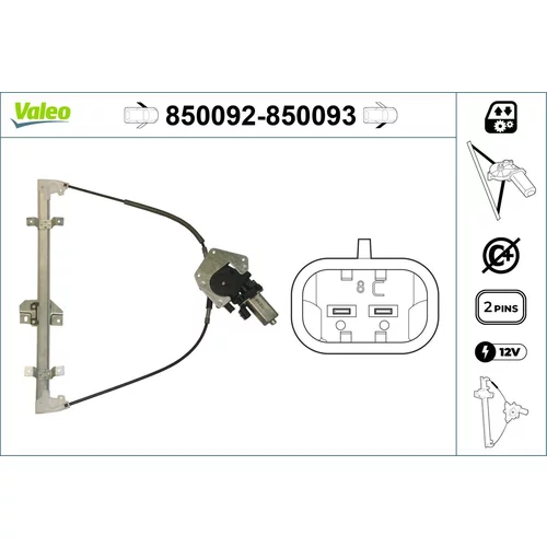 Mechanizmus zdvíhania okna VALEO 850092