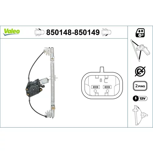 Mechanizmus zdvíhania okna VALEO 850148