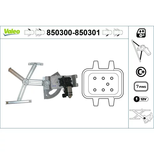 Mechanizmus zdvíhania okna VALEO 850300
