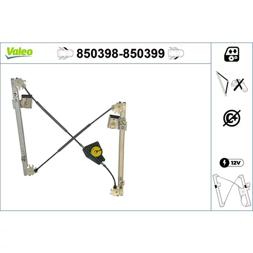 Mechanizmus zdvíhania okna VALEO 850398