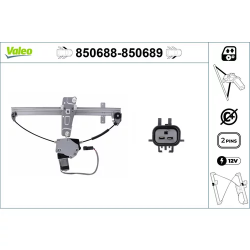 Mechanizmus zdvíhania okna 850688 /VALEO/