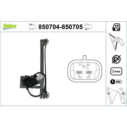 Mechanizmus zdvíhania okna VALEO 850704