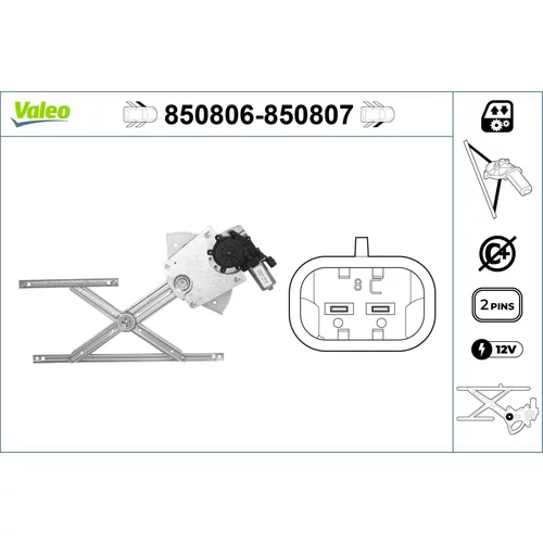 Mechanizmus zdvíhania okna VALEO 850806
