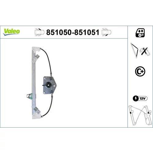 Mechanizmus zdvíhania okna VALEO 851050