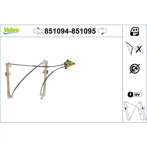 Mechanizmus zdvíhania okna VALEO 851094