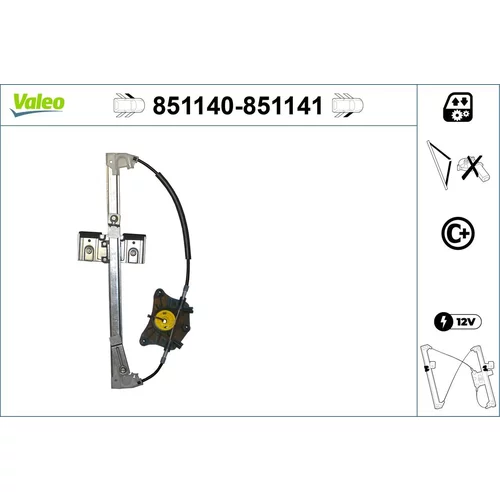 Mechanizmus zdvíhania okna VALEO 851140