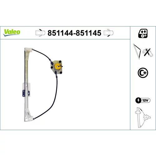 Mechanizmus zdvíhania okna VALEO 851144