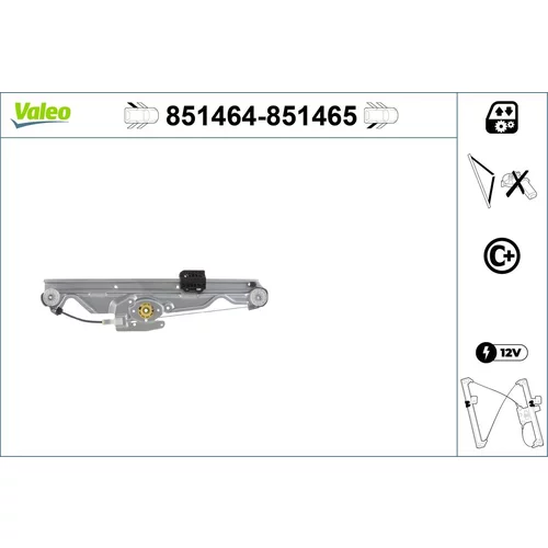Mechanizmus zdvíhania okna VALEO 851464