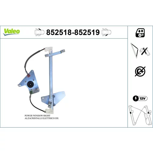 Mechanizmus zdvíhania okna VALEO 852518