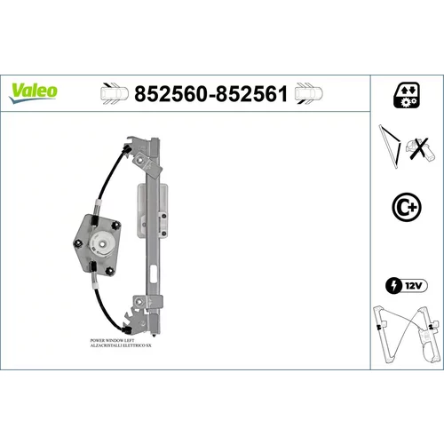 Mechanizmus zdvíhania okna VALEO 852560
