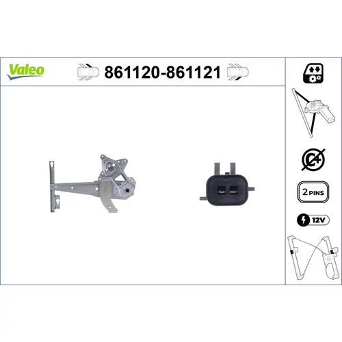 Mechanizmus zdvíhania okna VALEO 861120