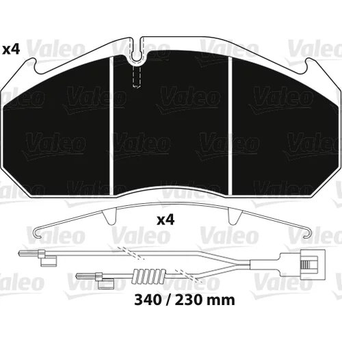 Sada brzdových platničiek kotúčovej brzdy 882213 /VALEO/