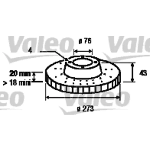 Brzdový kotúč 186203 /VALEO/