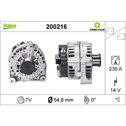 Alternátor 200216 /VALEO/