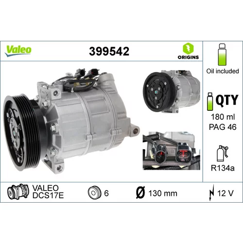 Kompresor klimatizácie 399542 /VALEO/