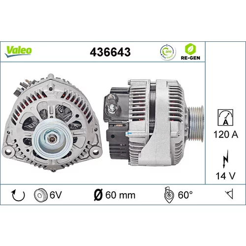 Alternátor VALEO 436643