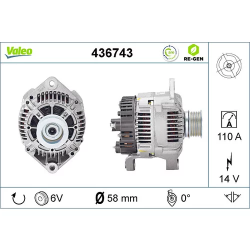 Alternátor VALEO 436743