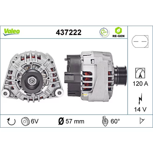 Alternátor VALEO 437222
