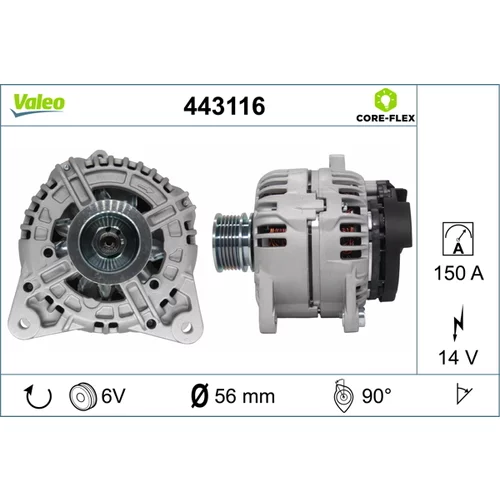 Alternátor VALEO 443116
