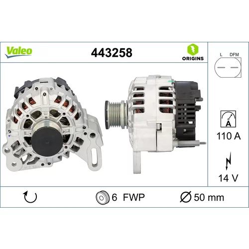 Alternátor VALEO 443258