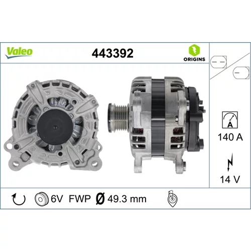Alternátor VALEO 443392