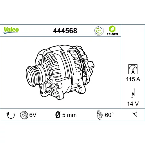 Alternátor VALEO 444568