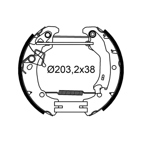 Sada brzdových čeľustí VALEO 554933