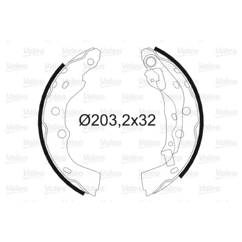 Sada brzdových čeľustí VALEO 564106