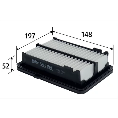 Vzduchový filter VALEO 585860