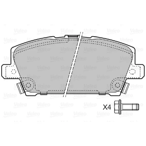 Sada brzdových platničiek kotúčovej brzdy 598803 /VALEO/ - obr. 1