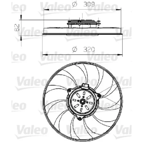 Ventilátor chladenia motora VALEO 696024