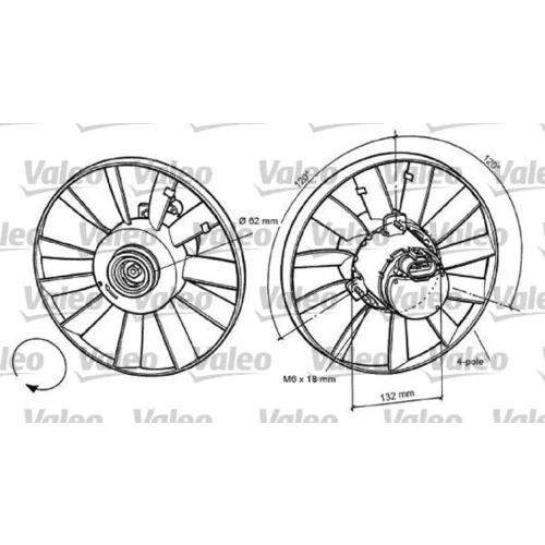 Ventilátor chladenia motora VALEO 696057
