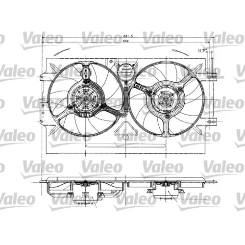 Ventilátor chladenia motora 698322 /VALEO/