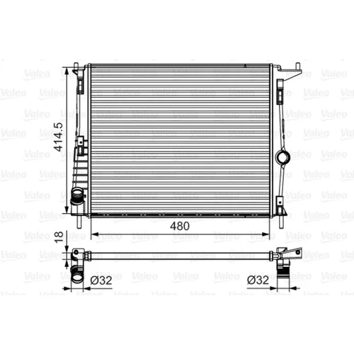 Chladič motora 700802 /VALEO/