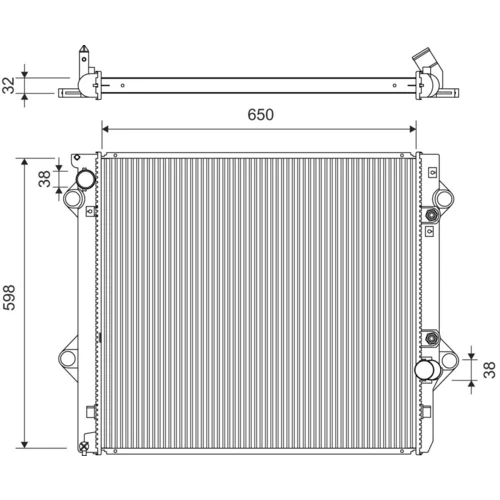 Chladič motora VALEO 701410